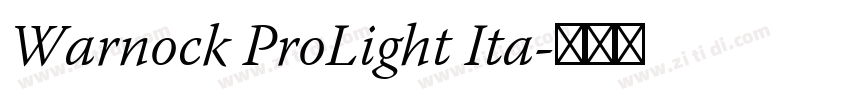 Warnock ProLight Ita字体转换